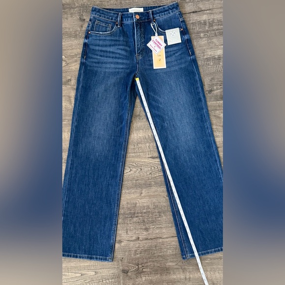 Risen High Rise Straight Leg Jeans | 7/28 | NWT Tummy Control Stretch - Picture 13 of 15